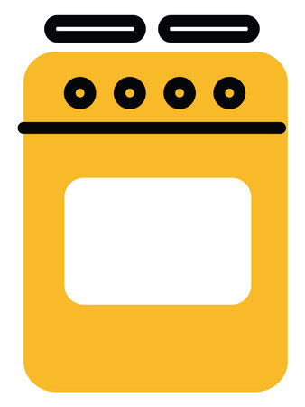 Kitchen oven, illustration, vector on a white background.のイラスト素材