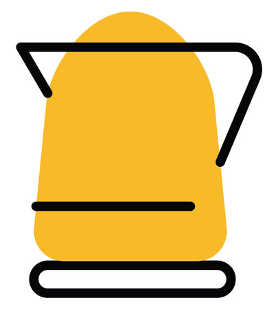 Electric kettle, illustration, vector on a white background.のイラスト素材