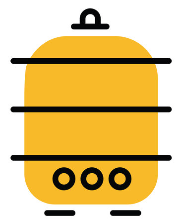 Kitchen multicooker, illustration, vector on a white background.のイラスト素材