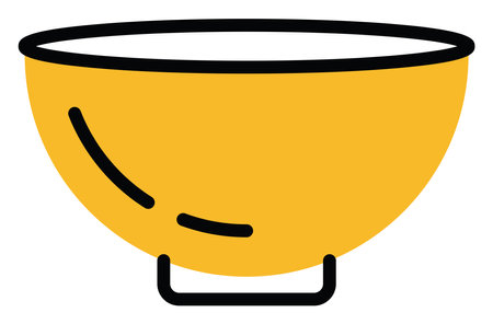 Kitchen bowl, illustration, vector on a white background.のイラスト素材