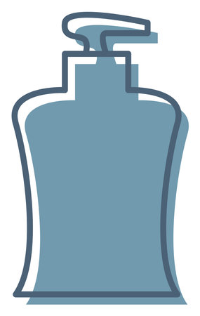 Cleaning liquid soap, illustration, vector on a white background.のイラスト素材