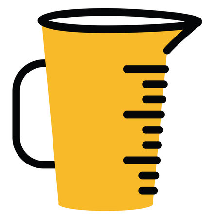 Measuring kitchen tool, illustration, vector on a white background.のイラスト素材