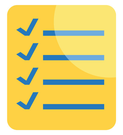 Library list, illustration, vector on a white background.のイラスト素材