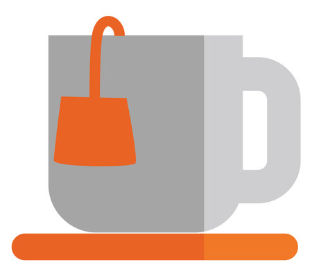 Lunch tea, illustration, vector on a white background.のイラスト素材