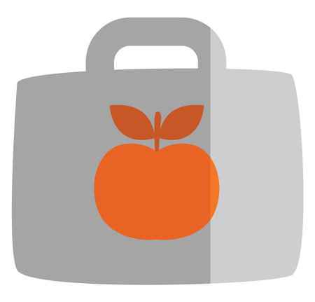 Healthy Lunch, illustration, vector on a white background.のイラスト素材