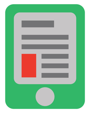 Mass media phone, illustration, vector on a white background.のイラスト素材