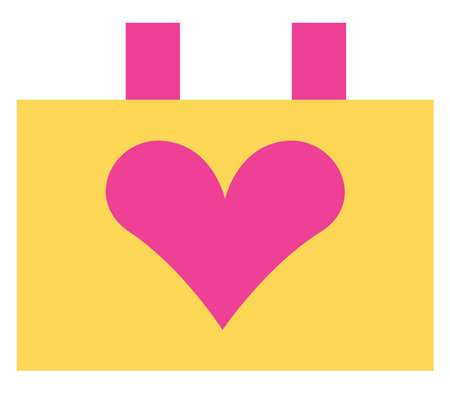 Love calender, illustration, vector on a white background.のイラスト素材