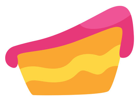 Special pink cake, illustration, vector on a white background.のイラスト素材