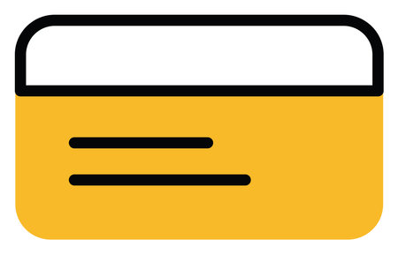 Credit card, illustration, vector on a white background.のイラスト素材