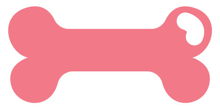 Pet bone toy, illustration, vector on a white background.のイラスト素材