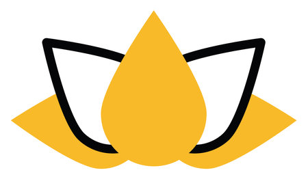 Spa lotus, illustration, vector on a white background.のイラスト素材