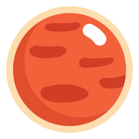 Space mars, illustration, vector on a white background.のイラスト素材
