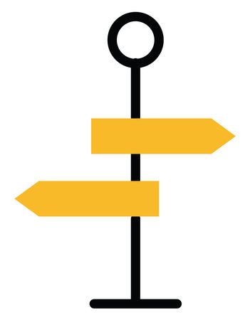 Traveling directions, illustration, vector on a white background.のイラスト素材