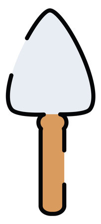 Trowel tool, illustration, vector on a white background.のイラスト素材