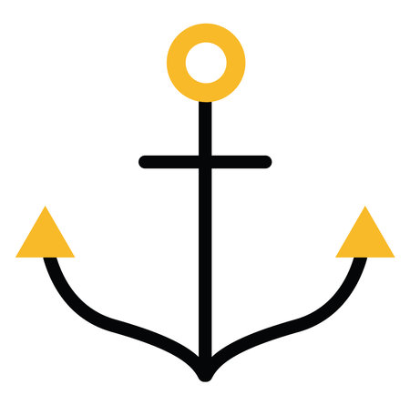 Vacation anchor, illustration, vector on a white background.のイラスト素材