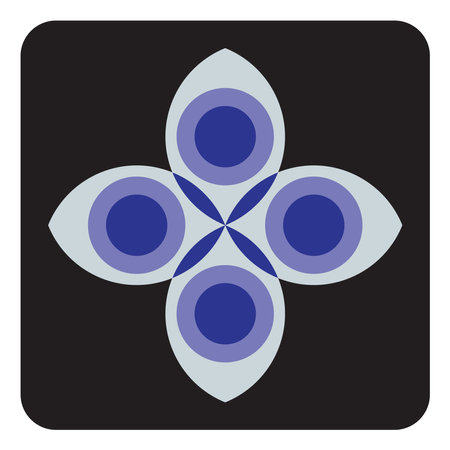 Abstract flower shape, illustration, vector on a white background.のイラスト素材