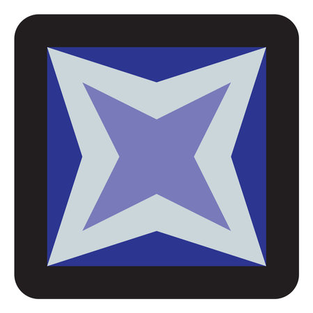 Abstract ninja star, illustration, vector on a white background.のイラスト素材