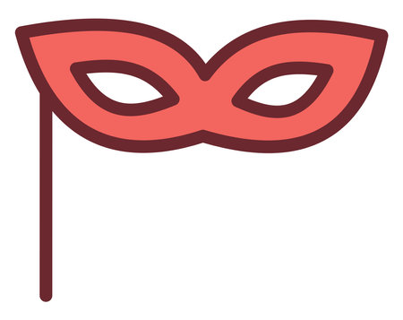 Carnival mask, illustration, vector on a white background.のイラスト素材