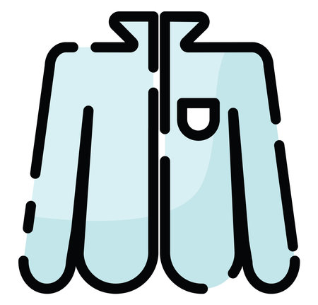 Blue jacket, illustration, vector on a white background.のイラスト素材