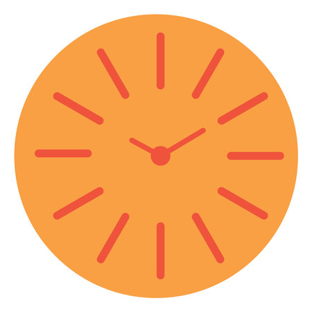 Strip wall clock, illustration, vector on a white background.のイラスト素材