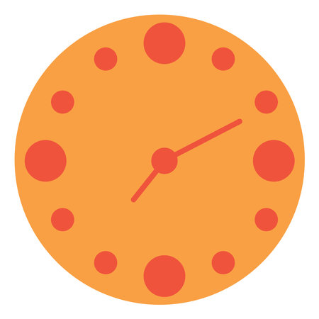 Simple wall clock, illustration, vector on a white background.のイラスト素材
