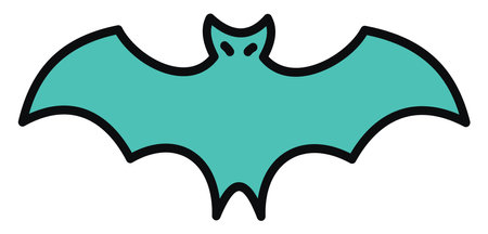 Corona virus bat, illustration, vector on a white background.のイラスト素材