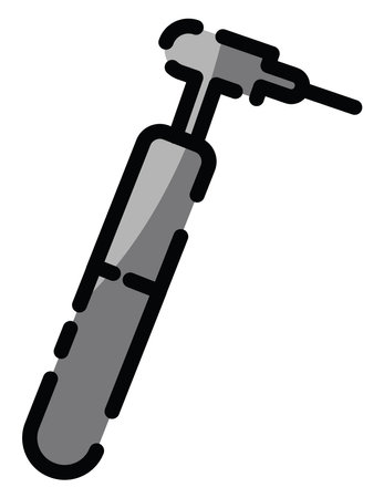 Dental drill, illustration, vector on a white background.のイラスト素材