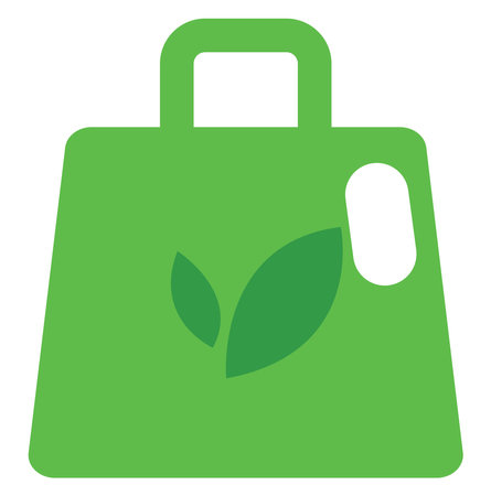 Ecology bag, illustration, vector on a white background.のイラスト素材