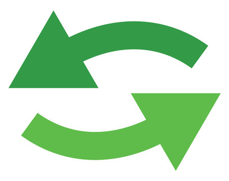 Ecology recycle, illustration, vector on a white background.のイラスト素材