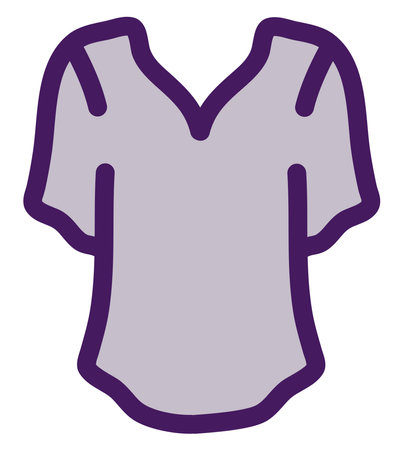 Purple casual tshirt, illustration, vector on a white background.のイラスト素材