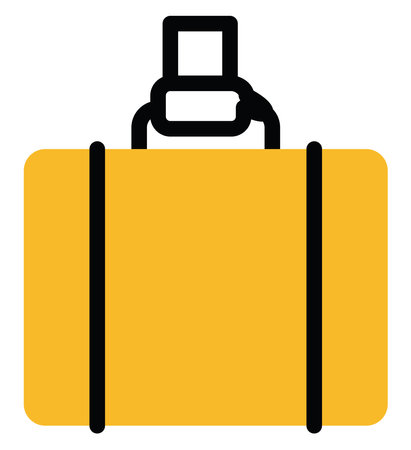 Flight hand bag, illustration, vector on a white background.のイラスト素材