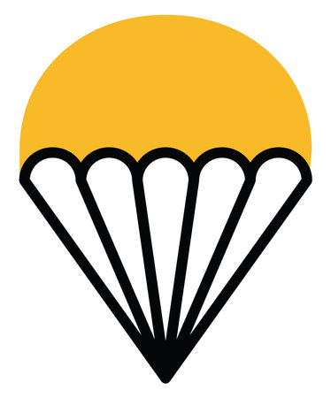 Flight parachute, illustration, vector on a white background.のイラスト素材