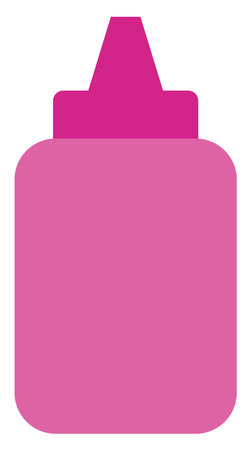 Pink ketchup, illustration, vector on a white background.のイラスト素材