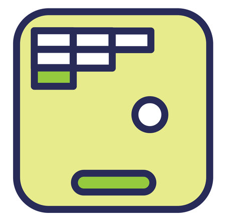 Gameplay brick, illustration, vector on a white background.のイラスト素材