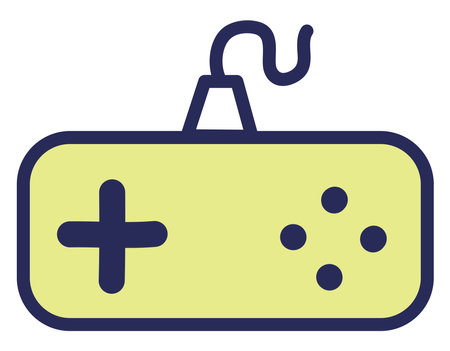 Retro joystick, illustration, vector on a white background.