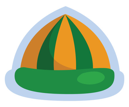Yellow winter hat, illustration, vector on a white background.のイラスト素材