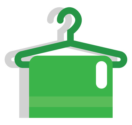 Hotel towel, illustration, vector on a white background.のイラスト素材