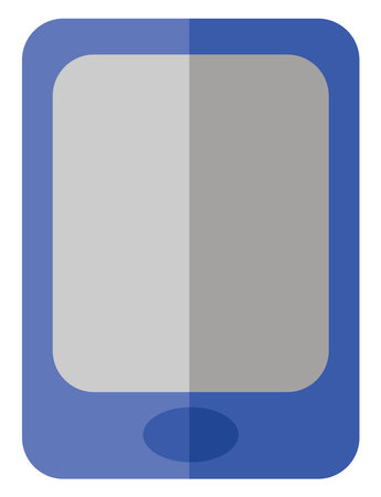 Blue phone, illustration, vector on a white background.のイラスト素材