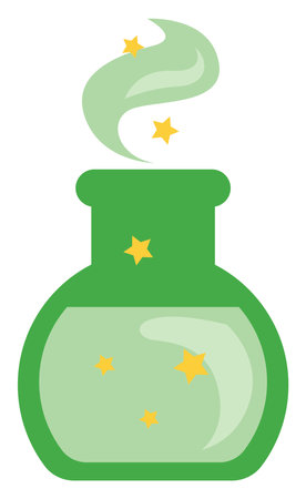 Magic liquid potion, illustration, vector on a white background.のイラスト素材