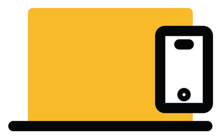 Mobile share screen, illustration, vector on a white background.のイラスト素材