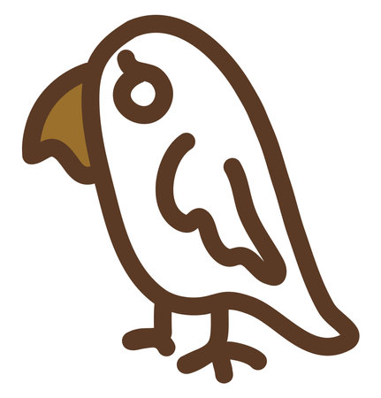 Pet bird, illustration, vector on a white background.のイラスト素材