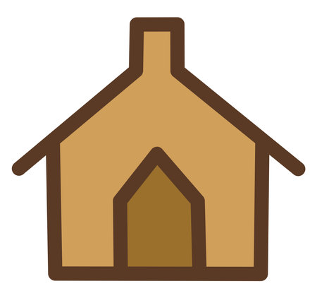 Pet house, illustration, vector on a white background.のイラスト素材