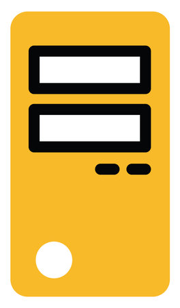 PC System unit, illustration, vector on a white background.のイラスト素材