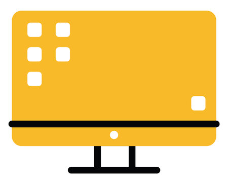 PC desktop, illustration, vector on a white background.のイラスト素材