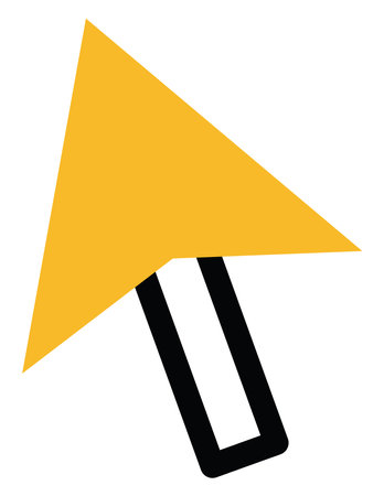PC mouse cursor, illustration, vector on a white background.のイラスト素材