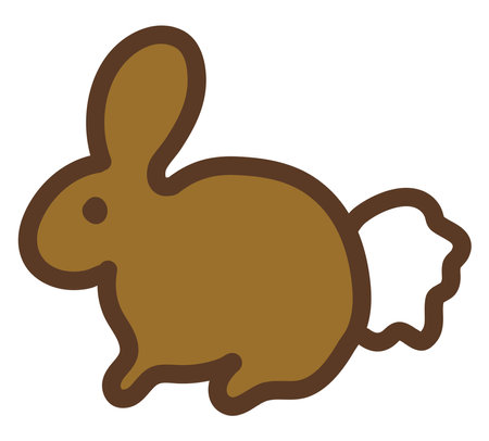 Pet bunny, illustration, vector on a white background.のイラスト素材