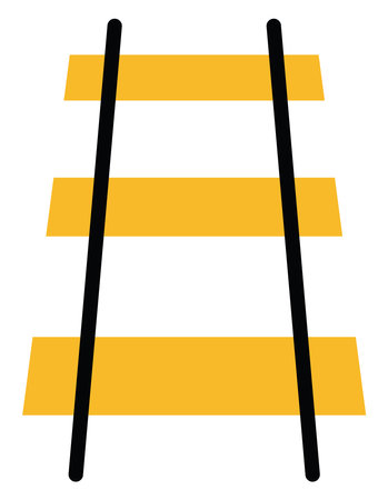Railway track, illustration, vector on a white background.のイラスト素材