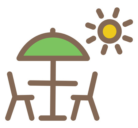 Hot days, illustration, vector on a white background.のイラスト素材