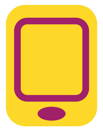 Social media phone, illustration, vector on a white background.のイラスト素材