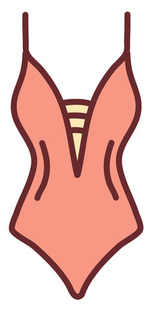 Sexy swimsuit, illustration, vector on a white background.のイラスト素材